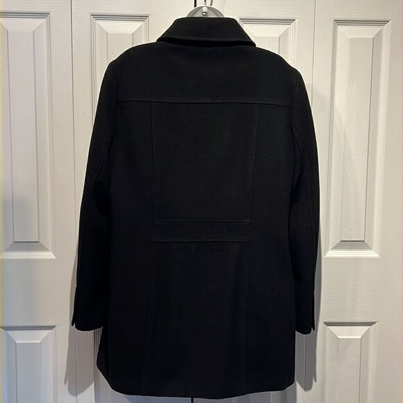 Tower‎ By London Fog Black Wool Blend Button Up Car Coat Size L - Picture 8 of 15